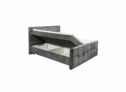 Bedbox Valetta 180x200cm - stof - antraciet met opbergruimte