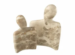 Beeld Koppel Knuffelen H26cm - marmer - beige