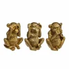 Beeldje Aap Horen Zien Zwijgen  H17,7cm set van 3