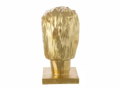 Beeldje Einstein 14,5x18x25,6cm - kalk - goud