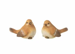 Beeldje Vogel H10cm - porselein - bruin