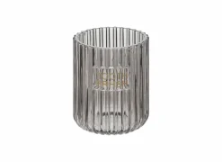 Beker Glass Ø8x10cm - glas - grijs