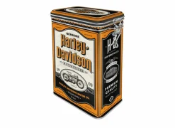 Bewaardoos Harley Davidson  11x8x18cm - metaal - meerkleurig