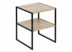 Bijzettafel Aliaj 40x40x50cm - decor - beige & zwart