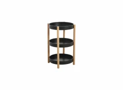 Bijzettafel Cage Ø41,2cm - decor - eik zwart