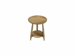 Bijzettafel Chestnut Ø48cm - mango massief - naturel