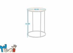 Bijzettafel Ø40cm - decor - eik