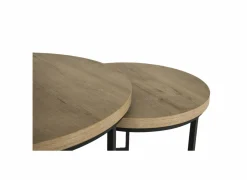 Bijzettafel Cronos Ø80cm - decor - naturel - set van 3