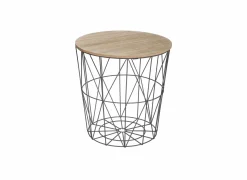 Bijzettafel Kumi Ø39,5cm  - metaal - zwart