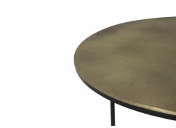 Bijzettafel Laggan Ø61/Ø43cm - aluminium & ijzer - zwart - set van 2