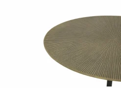 Bijzettafel Show Ø39,5cm - ijzer & marmer - antique brass -set van 2