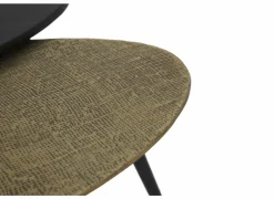 Bijzettafel Sincere Ø50/Ø40 - aluminium - zwart - set van 2