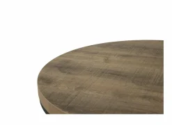 Bijzettafel SL2303  Ø76xH45,5cm/Ø56xH38,5cm - decor & metaal - tropix set van 2