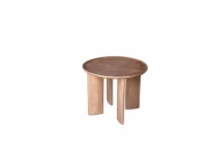 Bijzettafel Spinoza Ø60cm - mango massief - naturel