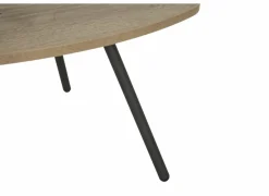 Bijzettafel Trevi Ø70cm - decor - antraciet & eik naturel