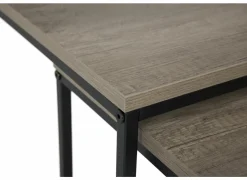 Bijzettafel Victorius 55x40cm - melamine - bruin set van 3