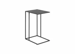 Bijzettafel 43x35cm - melamine - zwart marmer