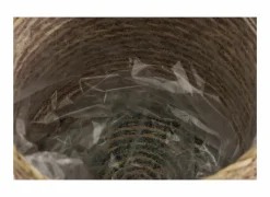 Bloempot Aja set van 3 - zeegras - naturel/multi