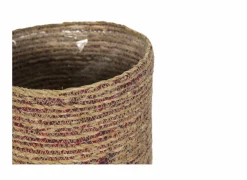 Bloempot Aja set van 3 - zeegras - naturel/multi