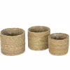 Bloempot Bota set van 3 - zeegras - naturel