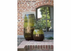 Bloempot H36cm - keramiek - olijfgroen