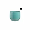 Bloempot Matteo H24cm - terracotta - turquoise