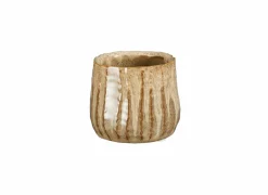 Bloempot Vida Ø8x7cm - stoneware - bruin