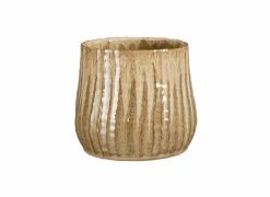 Bloempot Vida Ø15,5x14cm - stoneware - bruin