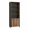 Boekenkast Clif-B 86x42x221cm - decor - old wood & donkergrijs