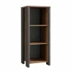 Boekenkast Clif-B 46x42x115cm - decor - old wood & donkergrijs