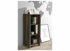 Boekenkast Clif-B 46x42x115cm - decor - old wood & donkergrijs