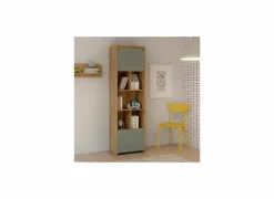 Boekenkast Hoa 59x41x204cm - decor - mauvella eik & groen