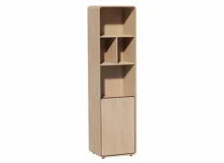 Boekenkast 56x45x212cm - melamine - brushed sand oak nature