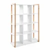 Boekenrek Denver 107x39x145cm - decor - wit & artisanale eik