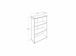 Boekenrek Merida 72x34x109cm - melamine - tori bruin