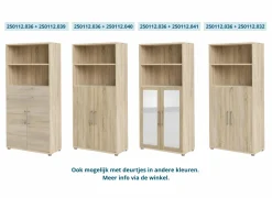 Boekenrek Prima 89x40x186cm - decor - eik