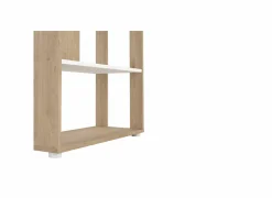 Boekenrek Sign 80x35x205cm - decor - jackson hickory bruin & wit