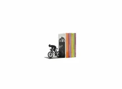 Boekensteun Cyclist H17cm - metaal - zwart