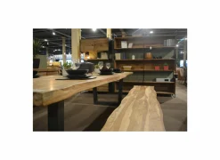 Boomstamtafel Scarface 300x110cm - sheesham massief - naturel