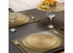 Bord Celeste Ø33cm - glas - goud