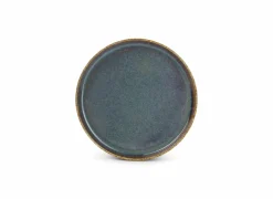 Bord Pila Ø20cm - porselein - groen & blauw