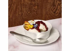 Bord Retro Ø20,5cm - porselein - ivoor