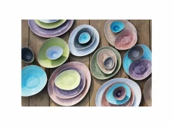 Bord Streetfood festival 19,5x16cm - keramiek - multicolor