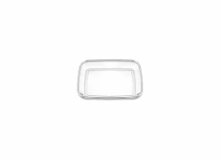 Botervlootje 14,3x11,8cm - glas - transparant