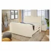 Boxspring Belair Mix 180x200cm - stof - ecru met tv-lift en opbergruimte