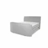Boxspring Belair Normal 180x200cm - stof - lichtgrijs met tv-lift en opbergruimte