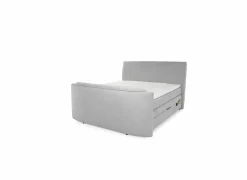 Boxspring Belair Normal 180x200cm - stof - lichtgrijs met tv-lift en opbergruimte