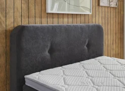 Boxspring BX1880  100x200cm - stof - grijs met opbergruimte