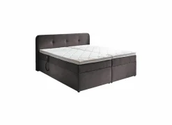 Boxspring BX1880  180x200cm - stof - grijs met opbergruimte