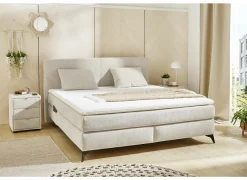 Boxspring Kira Normal 180x200cm - stof - beige